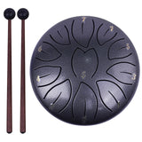 6 Inch 11 Notes Steel Tongue Handpan with Bag Drum Mallets Percussion Instruments for Yoga Meditation