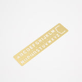 Templates Ruler Brass English Alphabets And Arabic Numerals Stencils With Symbols for Drawing, Bookmarks 13x3cm