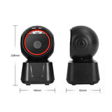 1D 2D QR Desktop Wired Barcode Scanner Hands-Free Auto Sense Reader USB Compatible for Window Android System Image CMOS Sensor