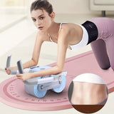 Strengthen Your Core with the Double Wheels Rebound Abs Roller Wheel - Home Gym Fitness Equipment with Knee