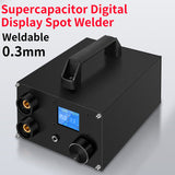 High Spots Welding hine 1.8 inch Dual Pulse Supercapacitor Spot Welder 250 Power Gears Adjustable 0.3mm Nickel Sheet