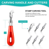 Rubber Making Kit,Block Printing Tool Kit,Linoleum Cutter with 6 Type Blades,Tracing Paper for Craft Stamp Carving