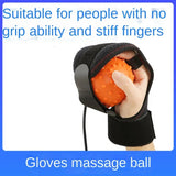 Hand rehabilitation training equipment stroke hemiplegia Electric hot compress massage ball home five-finger split fingerboard