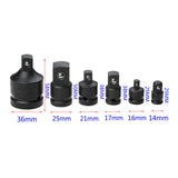 6PCS Impact Reducer & Sleeve Adapter Socket Wrench 1/4 1/2 3/8 3/4 Air Ratchet Breaker Drive Spanner Set