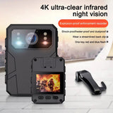 4K Mini Recorder with IPS Screen HD Police Worn Camera, Wearable Portable Body Camera