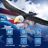 2024 RC Plane Wingspan Eagle Bionic Aircraft Fighter 2.4G Radio Remote Control Hobby Glider Airplane Foam Toys for Children Kids