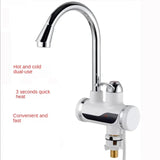 Electric Hot Faucet Kitchen Instant Heating Tap Water Heater with LED
