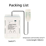Tuya Smart Wifi Switch+RF Remote 3000W 16A Wireless Temperature And Humidity Monitoring + Energy Consumption Monitor