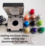 DIY Electric Coffee Portable Aluminum Foil Seag hine Sealer With Capsule Shells And Foils