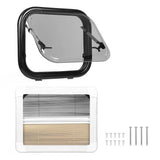 RV Window Aluminum Alloy 45 degree Maximum Opening Angle RV Push Out Window for RV Camper Trailer Van Tempered Glass