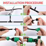 Automatic Drip Kits for 2x15m 4/7-inch Dispensing Tube DIY Garden Watering Irrigation System