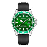 PINTIME Mens Watch Fashion Sports Quartz Wristwatch Silicone Strap Stainless Steel Case Waterproof Date Clock Relogios Masculino