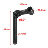 New Practical Hot Sale Useful Raise Handlebar Bike Quill Stem ±60° 180mm 80-130mm Aluminum Bicycle Cycg