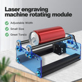 Laser Roller for Cydrical Objects w/ 360 ° Rotating Axis 5 Angle Adjustments Engraving Diameter 20mm-80mm
