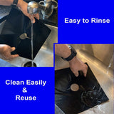15 Piece Gas Stove Protectors Cooker Cover Liner Clean Mat Pad Gas Stove Stovetop Protector Black