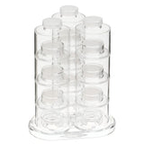 12 PCS Tower Carousel Rotating Spice Rack Condiment Bottles Jar Kitchen Spin Design Herb Spices Seasoning