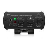 BEHRINGER p1 personal In-Ear monitor amplifier switchable stereo/mono operation for personal monitor applications