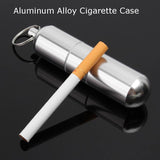 6X Aluminum Alloy Cigarette Holder Capsule Case Waterproof Pill Toothpick Holder Key Ring