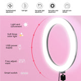 LED Live Streaming Ring Studio Photography Selfie Tattoo Fill Light Black (6.5 inch)