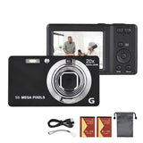 4K U-ltra H-D 56MP Portable Digital Camera 2.7-inch TFT Screen 20X Zoom Anti-shaking with 2pcs Batteries for Kids Teens Gift