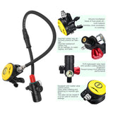DIDEEP 1L Diving Oxygen Tank Mini Scuba Diving Set with X4000 Pro Breather/Relief Valve/Scuba Tank / for Diving