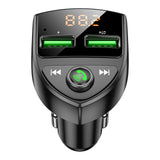 Bluetooth 5.0 Car MP3 Player QC3.0 Dual USB Fast Car Charger With LED Display Support TF Card/U Disk Lossless Audio Playback
