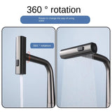 Household Rotating and Stretchable Digital Display Faucet, Waterfall Multifunctional Pull Kitchen Sink Faucet