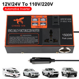 RV Socket Outlets DC 12V/24V to AC 110V/220V Camper Car Inverter Power Adapter Converter Cigar Lighter Plug USB Chargers 8 Ports