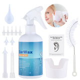 500ml Cleaner Kit for Adults Kids Spiral Wax Remover Water Irrigation Bottle Care Washing Safety Ear Cleaning Tool