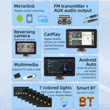 12-36V 7 Inch Car Mp5 Multimedia Player Multifunctional Support Wirelss Carplay Android Auto Mirror k Radio Reverse Image