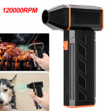 120000RPM Mini Jet 120W Brushless Motor Violent 3 Speeds Adjustable Portable Turbo Fan for Outdoor Cleaning