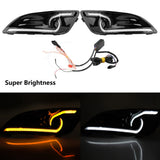 For Ford Fiesta Fog Light-Daytime Running Light 1 Pair 2 Color LED Daytime Running Lamp Left & Right 12V 70-90LM Waterproof Car