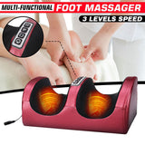 Electric Shiatsu Massager with Heating Therapy - Foot Massage Roller for Relief of Leg Fatigue. Elderly Gift.