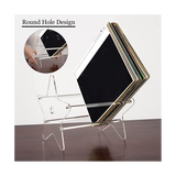 Stand,Acrylic Vinyl Record Storage Holder,Clear CD Organizer Holder for Single and Gatefold Albums