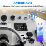 Audio System 8 Inch Waterproof Ipx6 Multimedia Player Wireless Carplay Android Auto Perfect for Marine Atv Boat Golf Cart