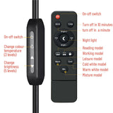 Flexible Gooseneck LED Lamp - 360° Rotation, Remote Control, Adjustable Brightness for Indoor