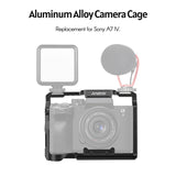 Andoer Aluminum Alloy Camera Cage Kit with Top Wooden Side Handle Grip Replacement for Sony A7 IV