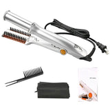 Curling Max 2-Way Rotating 2 In 1 Curler Straightener Brush Smoothing Hair Iron Electric Hairbrush