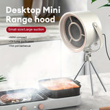 Adjustable Angle Portable USB Rechargeable Mini Range Hood for Kitchen Desktop, Indoor BBQ & Hot Pot