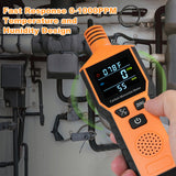 3-in-1 Portable Battery Powerd Handheld Carbon Monoxide Alarm Temperature &Humidity CO Detector Monitor