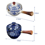 Porcelain Chinese fu Portable Teapot Set with 360 Rotation Maker Heat-resistant Tea Pot Gift For Christmas