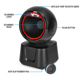 1D 2D QR Desktop Wired Barcode Scanner Hands-Free Auto Sense Reader USB Compatible for Window Android System Image CMOS Sensor