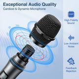 Uhf Wireless Microphone System Handheld Dual Channels Frequency Uhf Fixed Dynamic Mic for Karaoke Wedding Party Microphone
