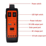 25W Bluetooth-compatible USB Charger Home System Solar Power Panel Generator Kit with FM Radio 3 LED Bulbs Emergency Lighting