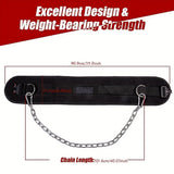 Pull-up Belt, Weighted Fitness Belt With Chain, Double D-ring Weightlifting Belt, Back Support Strap