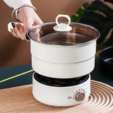 Electric Split Cooking Pot Foldable Multicooker Frying Pan Hotpot Steamer Rice Cooker Soup Maker Water Boiler Travel