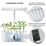 Smart Garden Hydroponics Growing System - 24W Full Spectrum 104 LED Desk with Water Pump Grow Light for Potted Plants