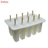 Homemade Ice Cream Silicone Mold 4/10 Cavity Homemade Kitchen Silicone Popsicle Mold Reusable Popsicle Mold Making Sorbet Mould