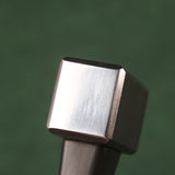 440C Steel Hardness HRC57 MINI 29x25MM Square Hammer CNC Chamfered Blackened Stonewashed With Ebony Handle 280G