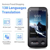 Upgrade 4G Translator T7 Intelligent Voice Translation 4.0 Inch Touch Screen Recording WIFI 138 Languag Translate Hot Sale Gift